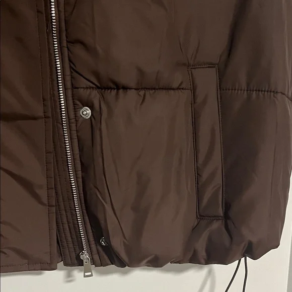 LOFT Brown Puffer Vest - Picture 3 of 4